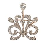 A VICTORIAN DIAMOND BROOCH