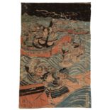 UTAGAWA KUNISADA I (1786-1864) The Battle of Dannoura