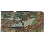 UTAGAWA YOSHITORA (act.1836-1882) Lord Takeda Shiugen Heading to the Battlefield