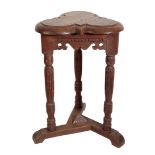 DORCHESTER INTEREST: AN OAK TREFOIL TABLE OR 'TRINITY STOOL'