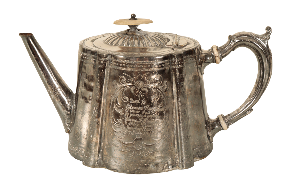 THOMAS HARDY INTEREST: A SILVER PLATED TEAPOT