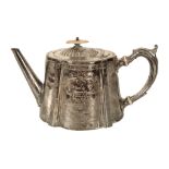 THOMAS HARDY INTEREST: A SILVER PLATED TEAPOT