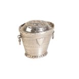 A DUTCH SILVER MINIATURE WINE CELLARETTE