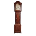 A GEORGE III OAK LONGCASE CLOCK