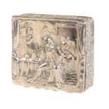 A 20TH CENTURY SILVER SNUFF BOX