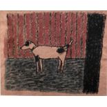 AMANDA VESEY (b. 1939) 'Dog (red) 2019'