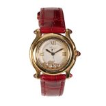 CHOPARD: AN 18CT GOLD HAPPY SPORT LADY'S WRISTWATCH