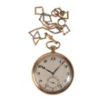 A LONGINES 9CT GOLD GENTLEMAN'S OPEN FACE POCKET WATCH