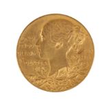 A QUEEN VICTORIA 1837 - 1897 GOLD MEDAL