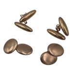 A PAIR OF 10CT GOLD GENTLEMAN'S CUFFLINKS