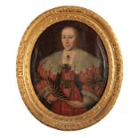 ENGLISH SCHOOL, circa 1620 A portrait of Margaret Gibson,