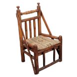 AN OAK TURNER'S CHAIR