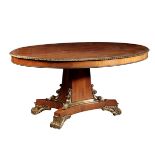 A GEORGE IV ROSEWOOD AND GILT-METAL-MOUNTED CENTRE TABLE,