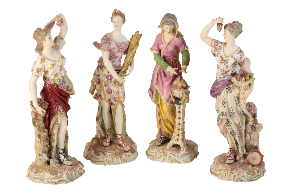 A SET OF FOUR VIENNA PORCELAIN FIGURES