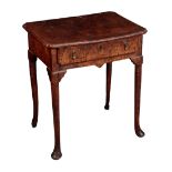 A GEORGE II SOLID BURR-ELM SIDE TABLE