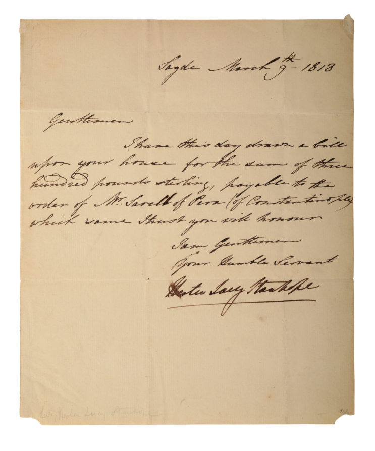 LADY HESTER STANHOPE: A HANDWRITTEN LETTER - Image 2 of 2