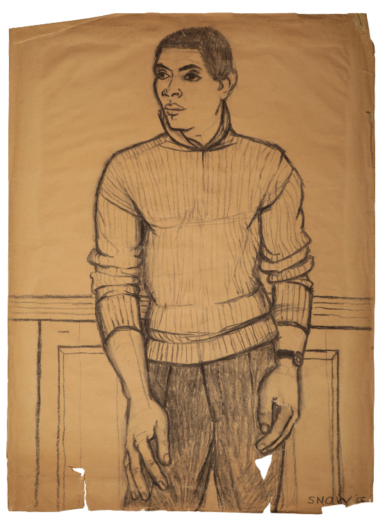 PETER SNOW (1927-2008) Portrait of a young man - Image 2 of 2