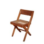 PIERRE JEANNERET (1896-1967) FOR CHANDIGARH: A TEAK 'LIBRARY' CHAIR