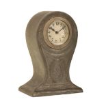 LIBERTY & CO: A PEWTER MANTEL CLOCK