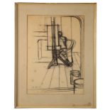 PETER SNOW (1927-2008) Figure drawing at an easel