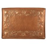 THE COPPER WORKS NEWLYN: A RECTANGULAR TRAY
