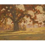 FREDERICK HALL (1860-1948) Parkland landscape on a summer's day