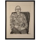 PETER SNOW (1927-2008) 'Man in a chair wearing floral shirt'