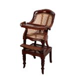 A VICTORIAN MAHOGANY CHILDS HIGH CHAIR