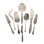 A COLLECTION OF SILVER AND SILVER PLATED CUTLERY