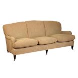 A HOWARD AND SONS THREE-SEATER SOFA