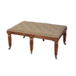 A REGENCY STYLE OAK BENCH