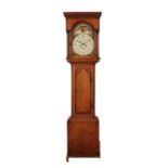 A GEORGE 111 OAK LONGCASE CLOCK