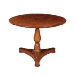 AN EMPIRE MAHOGANY CENTRE TABLE