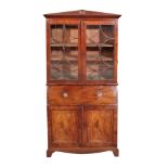 A REGENCY MAHOGANY SECRETAIRE BOOKCASE,