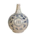 A JAPANESE BLUE AND WHITE BOTTLE VASE