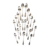 A COLLECTION OF SILVER TEASPOONS
