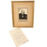 A COLLECTION OF WINSTON CHURCHILL ITEMS BELONGING TO THE LATE IVAN SHEPPARD