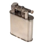 DUNHILL: A SILVER PLATED TABLE LIGHTER