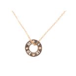 TIFFANY & CO: ATLAS A GOLD PENDANT NECKLACE