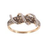 ORUMIA: A WHITE AND CHOCOLATE DIAMOND RING