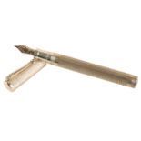 MONTEGRAPPA: A ROSE EDTION STERLING SILVER FOUNTAIN PEN