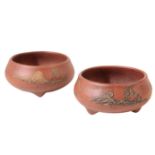 A PAIR OF CHINESE "YIXING" BOWLS,