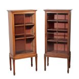 TWO MAHOGANY DISPLAY CABINETS