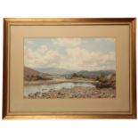 PERCY DIXON (1862-1924) Expansive river landscape