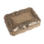 A VICTORIAN SILVER SNUFF BOX