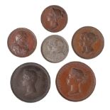 A SMALL QUANTITY OF 19TH CENTURY BRONZE MEDALS