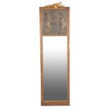 A LOUIS XVI STYLE TRUMEAU MIRROR