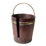 A GEORGE III IRISH MAHOGANY PLATE BUCKET