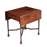 A GEORGE III MAHOGANY PEMBROKE TABLE