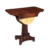 A WILLIAM IV ROSEWOOD WORK-TABLE